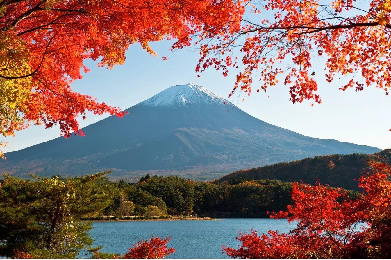 Monte Fuji no outono japonês